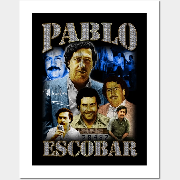 Pablo escobar bootleg vintage 90s design Wall Art by BVNKGRAPHICS